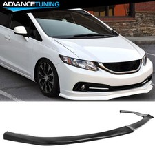 Fits 13-15 Honda Civic Sedan A-spec Style Pu Front Bumper Lip Unpainted Black Fits 13-15 Honda Civic Sedan A-spec Style Pu Front Bumper Lip Unpainted Black