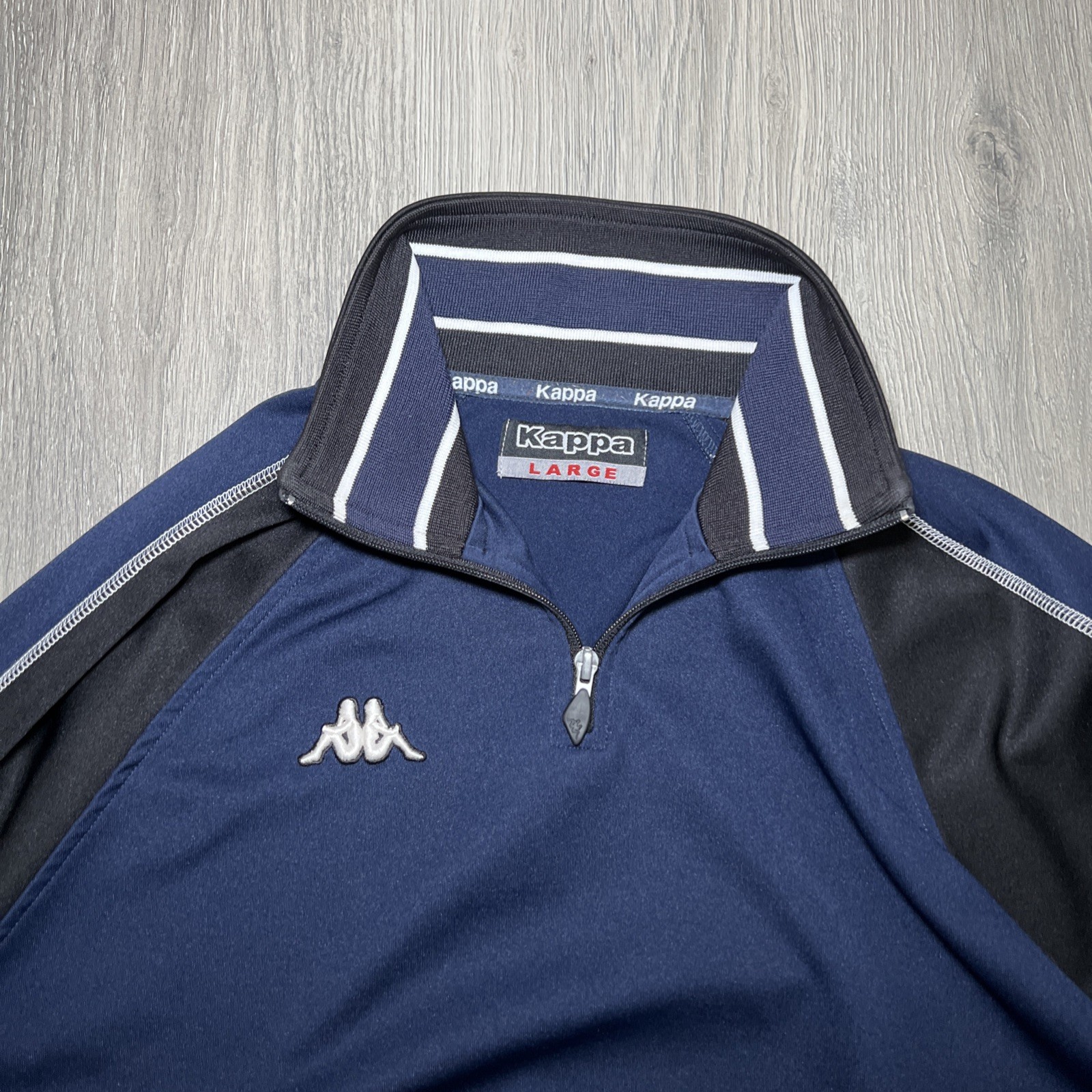 Vintage Kappa 1/4 Zip Boxy Fit Track Jacket Olympic 90s Logo Y2K