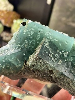 Fluorit mit Quarz Niederschlag Erzgebirge Sachsen Deutschland