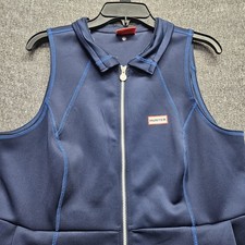 HUNTER for Target Scuba Dress XL Navy Blue Hooded Full Zip A-Line Sleeveless