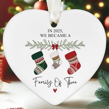 Baby First Christmas Ornament 2025 - Family of Three