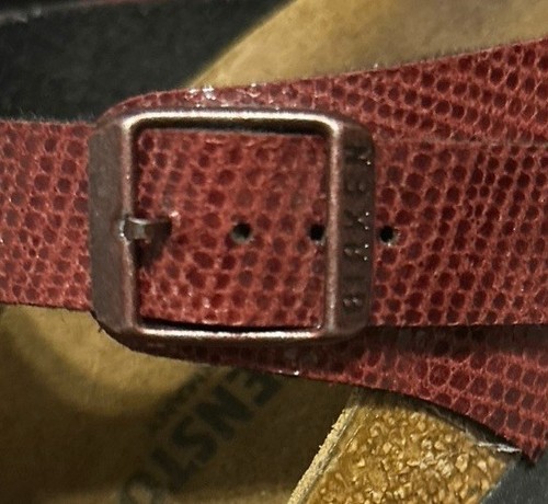 Birkenstock Gizeh Birko Flor Sandals Women’s Size 38 EU Regular Metallic Maroon - 第 3/16 張圖片