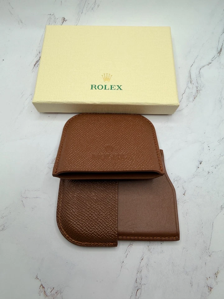 Rolex Heritage Marrón Tarjetero Estuche Tarjeta de Crédito Billetera AD VIP Regalo Foto 3 de 4