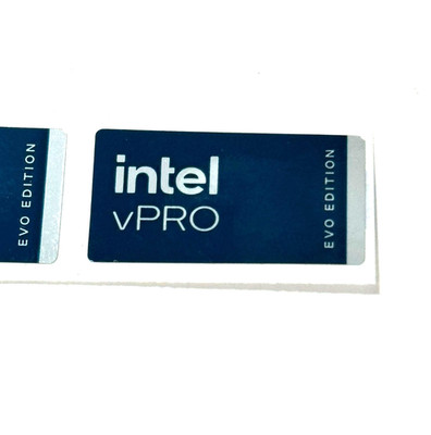 2Pcs Intel vPro Evo Edition Desktop / Laptop sticker label  28mm x 15mm
