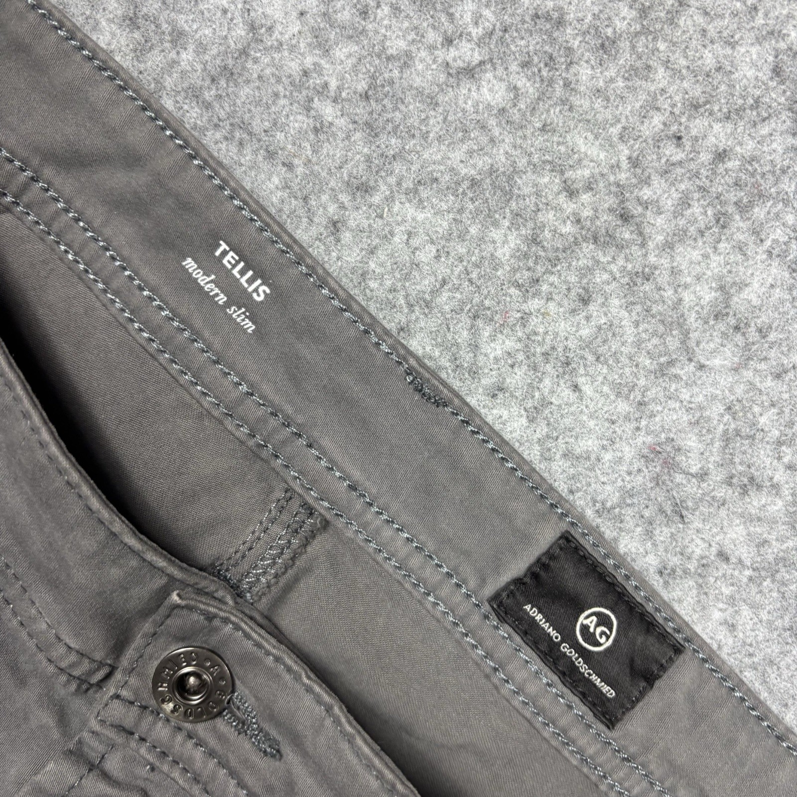 AG Adriano Goldschmied Tellis Modern Slim Casual Canvas Chino Pants Mens 38x32 thumbnail 6