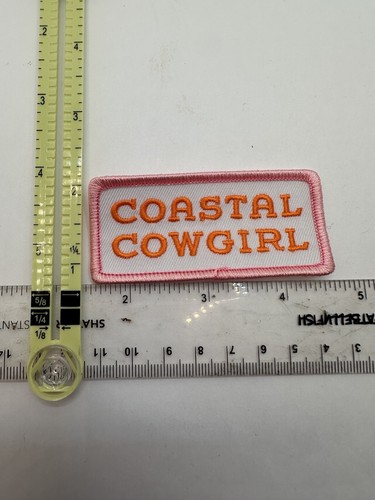 Coastal Cowgirl Patch Iron On Embroidered Country Cowboy Boots 3” - Picture 2 of 3