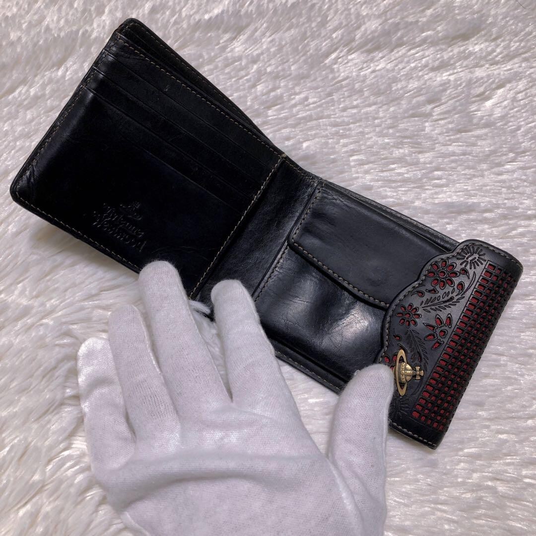 Vivienne Westwood archive skull Wallet ☆ Vivienne Westwood Skull Purse Folding Wallet Black No Box