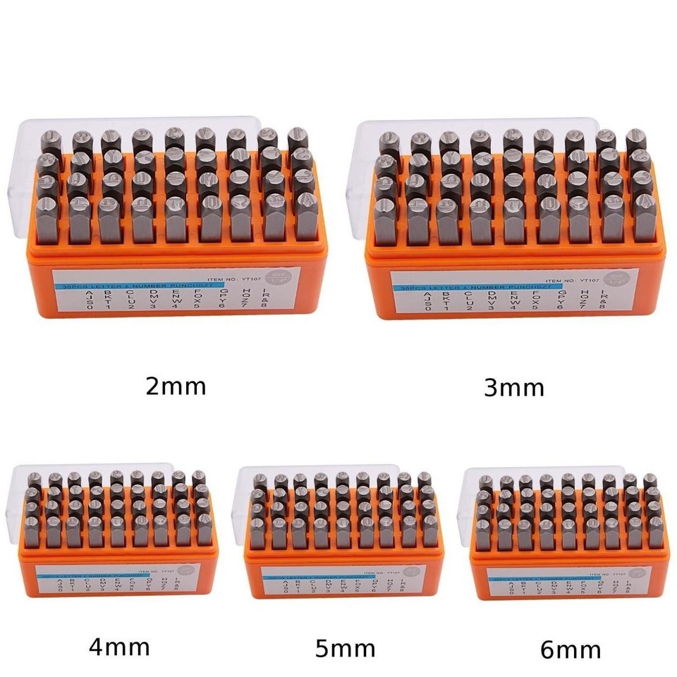 Kit Estampage Métal 63 Pièces - Poinçons Lettres 3mm Pour Bijoux DIY