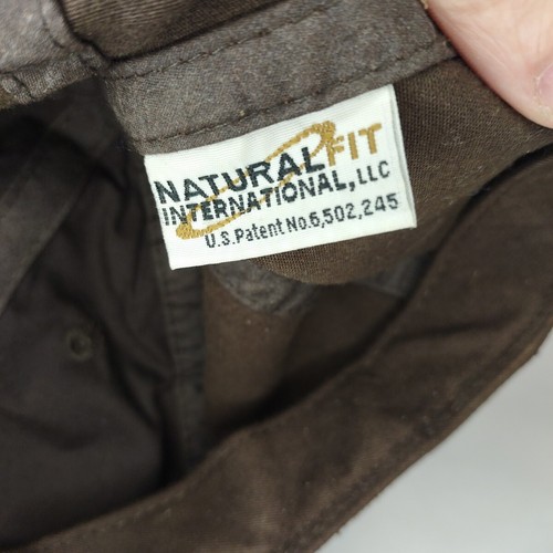 Cappello marrone Hollister Spellout adulto S/M cappello cucito logo Natural Fit International - Foto 8 di 10