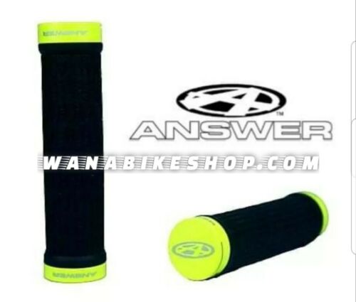 Answer Bmx Lock-On Grips 105mm Black/Hi Viz - Picture 1 of 1