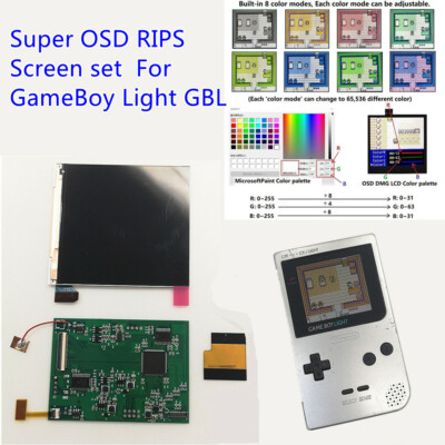 Super OSD RIPS LCD High Brightness iPS Backlight Kit For GameBoy Light GBL