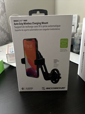 Scosche Magic Grip Auto Grip Wireless Charging Mount Black