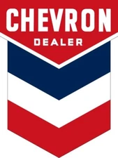 Chevron Gasoline Dealer DIECUT NEW Sign 40" Tall USA STEEL - Special Order