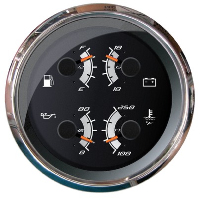22014 Faria Platinum 4'' Multi-Function - Fuel, Oil, Volt & Water Temperature