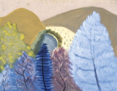 Blue Trees Vermont Milton Avery 1945 Modernist Landscape Archival