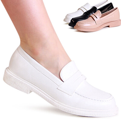 Damenschuhe Halbschuhe Slipper Plateau Loafer Basic Slip On