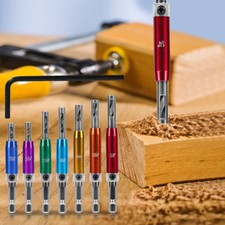 Hex Self Centering Hinge Drill Bit Set Hardware Pilot Hole Door Window Tool HOT