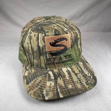 State Camo Hat Men OS Green Snapback Cap Vintage USA Made Graffiti