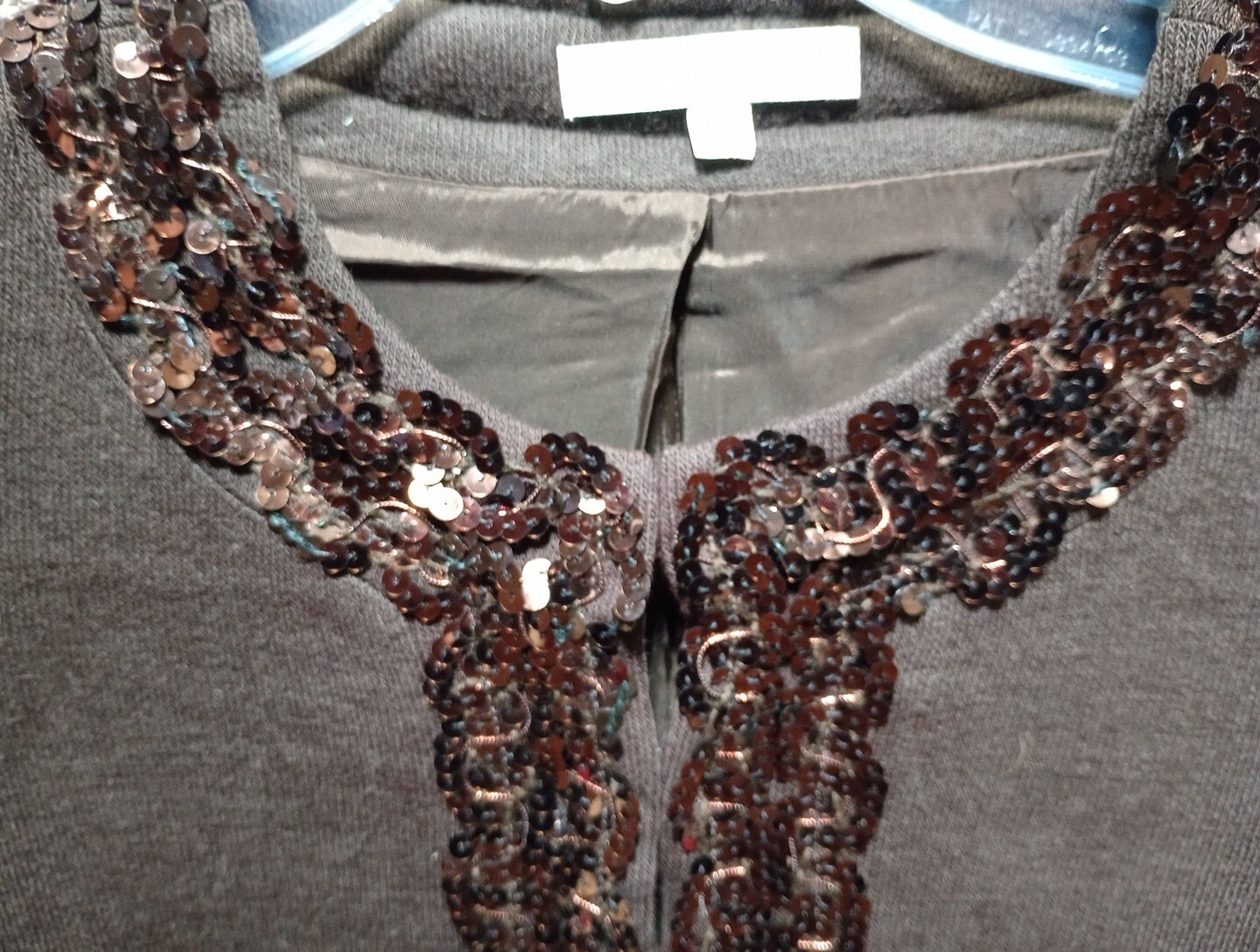 Parameter Cropped Sequence Cardigan Brown Size Sm… - image 5