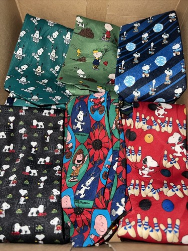 Große Sammlung Vintage Snoopy Krawatte selten Sammlerstück 23 Insgesamt Erdnüsse - Bild 2 von 8