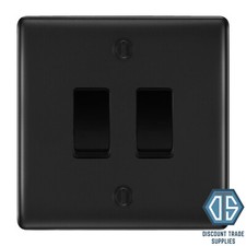 Image of BG Nexus Matt Black Switches & Sockets Full Range Black Inserts Free Postage