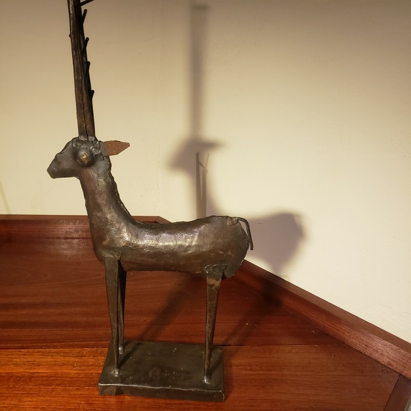 Nice primitive african metal animal figurine, vintage