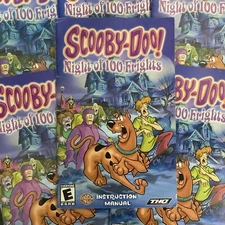 Scooby-Doo Night of 100 Frights PS2 PlayStation 2 Instruction Manual Only