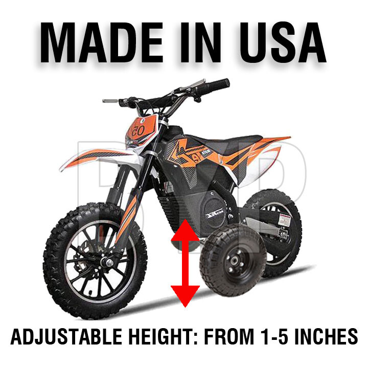 Adjustable Height Mototec 24v & 36v Kids Dirt Bike Training 