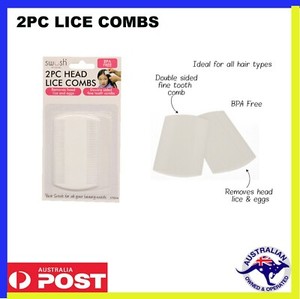 2 Lice Comb Flea Double Sided Nit Free Beauty Salon Hair Head Lice