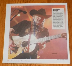 WILLIE NELSON 11X11 NEWSPAPER POSTER CLIPPING LOT OF 2