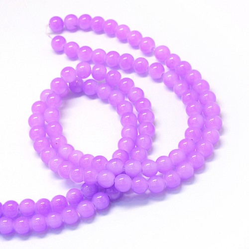 20 Strands 6.5mm Smooth Imitation Jade Glass Round Bead Strands For Crafts 31.8" - Picture 93 of 101