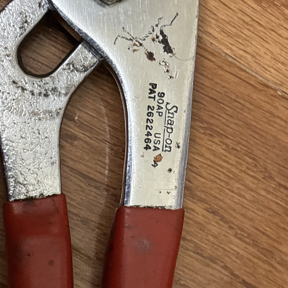 Snapon 90AP SlipJoint Interlocking Pliers 9" Red Grip eBay