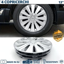 4 Copricerchi per Fiat Panda 1 141 13'' Pollici Coppette Silver 12 Razze MADE EU