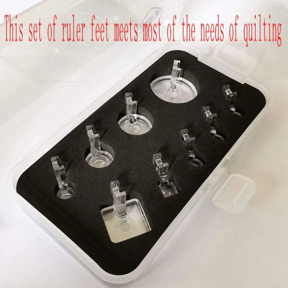 Regla de acolchado plantilla de acolchado de movimiento libre con marco de acolchado Foto 3 de 4