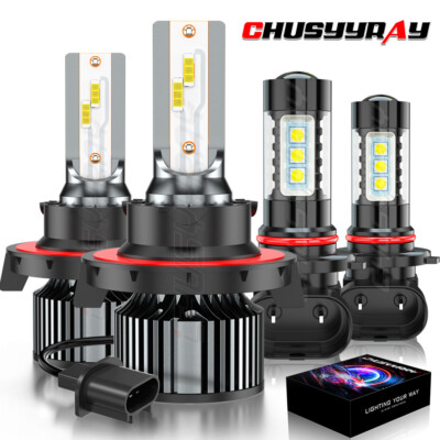 4x For Ford Explorer Sport Trac 2007 - 2010 LED faros antiniebla bombillas Combo