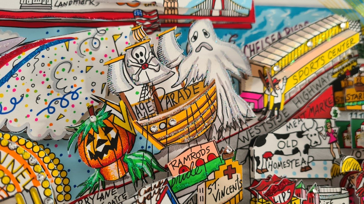 ３Ｄ立体絵画集「L'ALBUM FOLIOSCOPIQUE DU ROYANS」 Charles Fazzino 3X 3D New York NY Is DX Vers PopART City