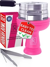 M. ROSENFELD Hookah Bowl Pink Set Silicone – Limited Xmas Design Blue Color -