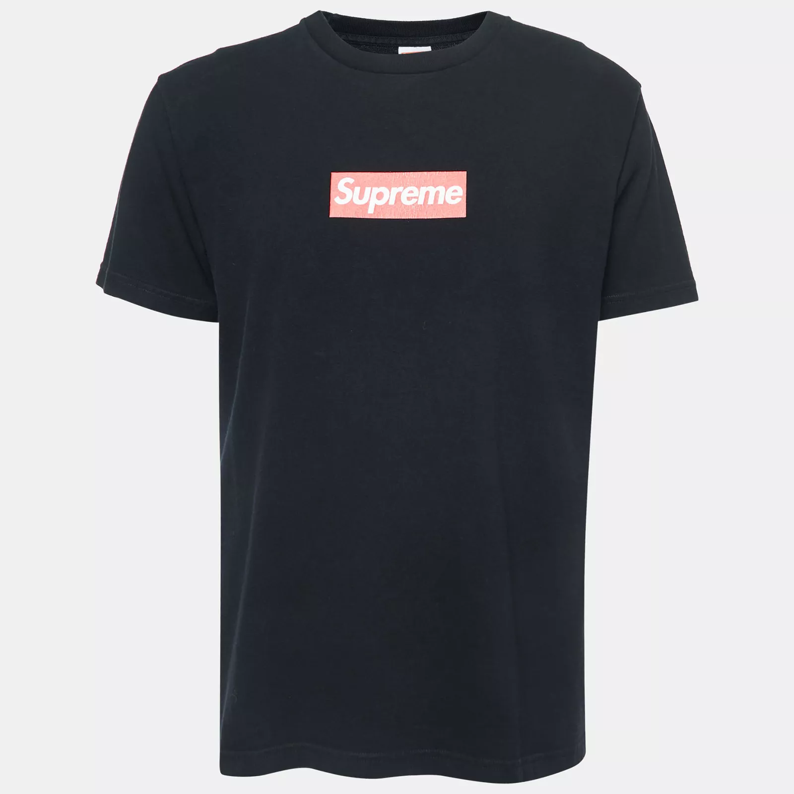 T shirt à manches demi manches imprimé logo noir Supreme L