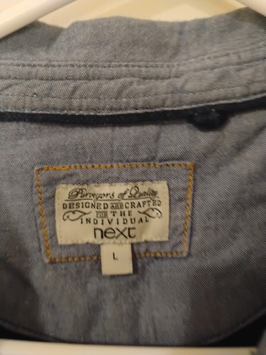 Next Apparel Short Sleeve Shirt Size L Navy - Picture 3 of 8