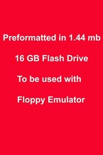16 GB USB Flash Drive Preformatted in 1.44 mb Blocks for Floppy Emulator