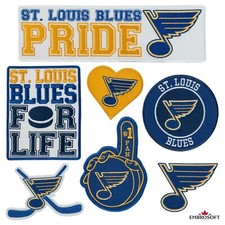 St. Louis Blues Patch Pack, Hockey Team Emblem, Embroidered Sports Patches