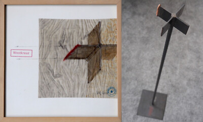2teiliges Kunstobjekt (Wandbild/Zeichnung + Stele); Künstler: Harald Marquardt