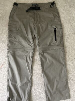 BC Clothing Lightweight Convertible Stretch Cargo Pants&Shorts(Sand,XLx30)