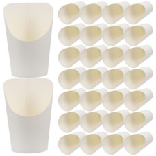 50 Pcs Diagonal French Fries Cup Fry Holder Cups Disposable Snack