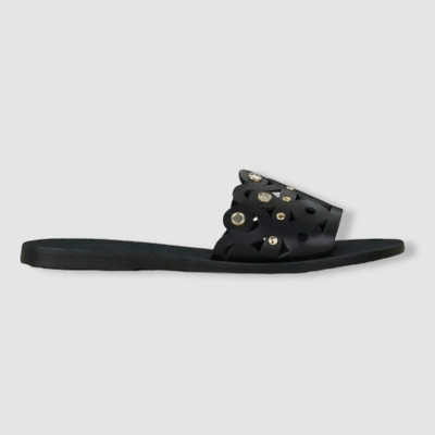 $280 Ancient Greek Sandals Women's Black Maistro Mirrors Sandal Shoes EU 38/US 8