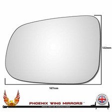 For Volvo S40 2009-2016 Convex Wing Door Mirror Glass Left Hand Passenger Side