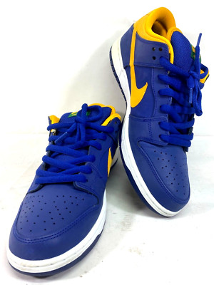 Nike SB Dunk Low Royal Blue Midas Gold Brazil S:US11 304292-473 Men's Sneakers