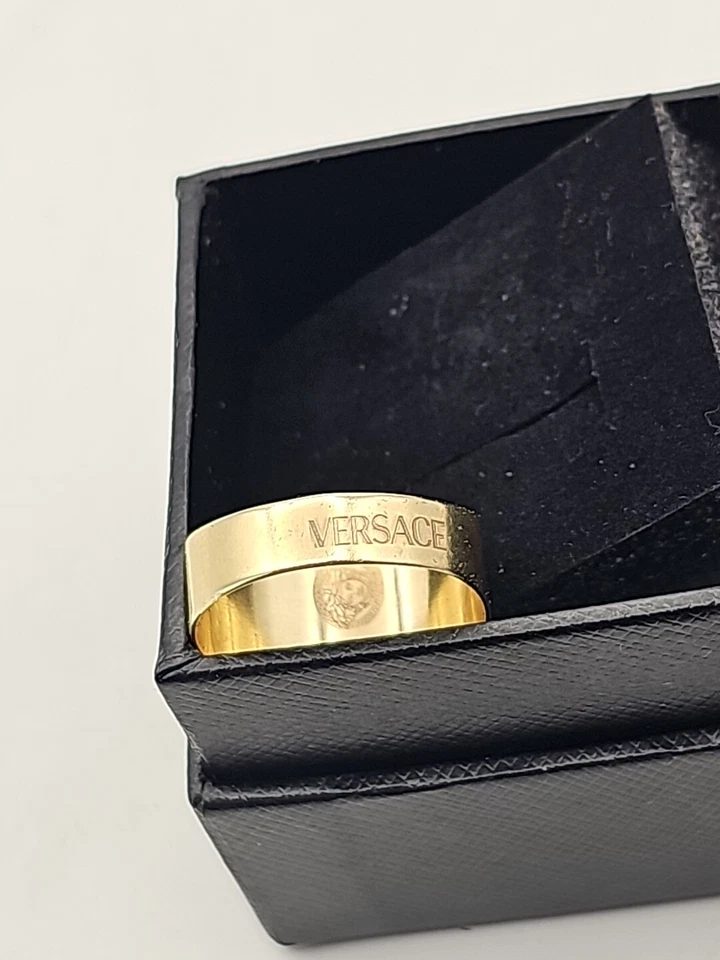 Anillo Versace Oro 14ct y Rubí Damas Talla T1/2 Sello Vintage Foto 2 de 4