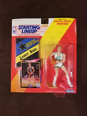  SHARP! 1992 KENNER SLU Starting Lineup LARRY BIRD  Celtics ~ Card + Poster