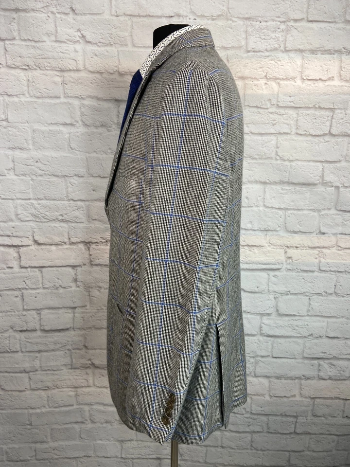 Abrigo Blazer Deportivo de Lana Tweed Gris y Azul Crittendens SAKS FIVE AVE 44L para Hombres Foto 4 de 4